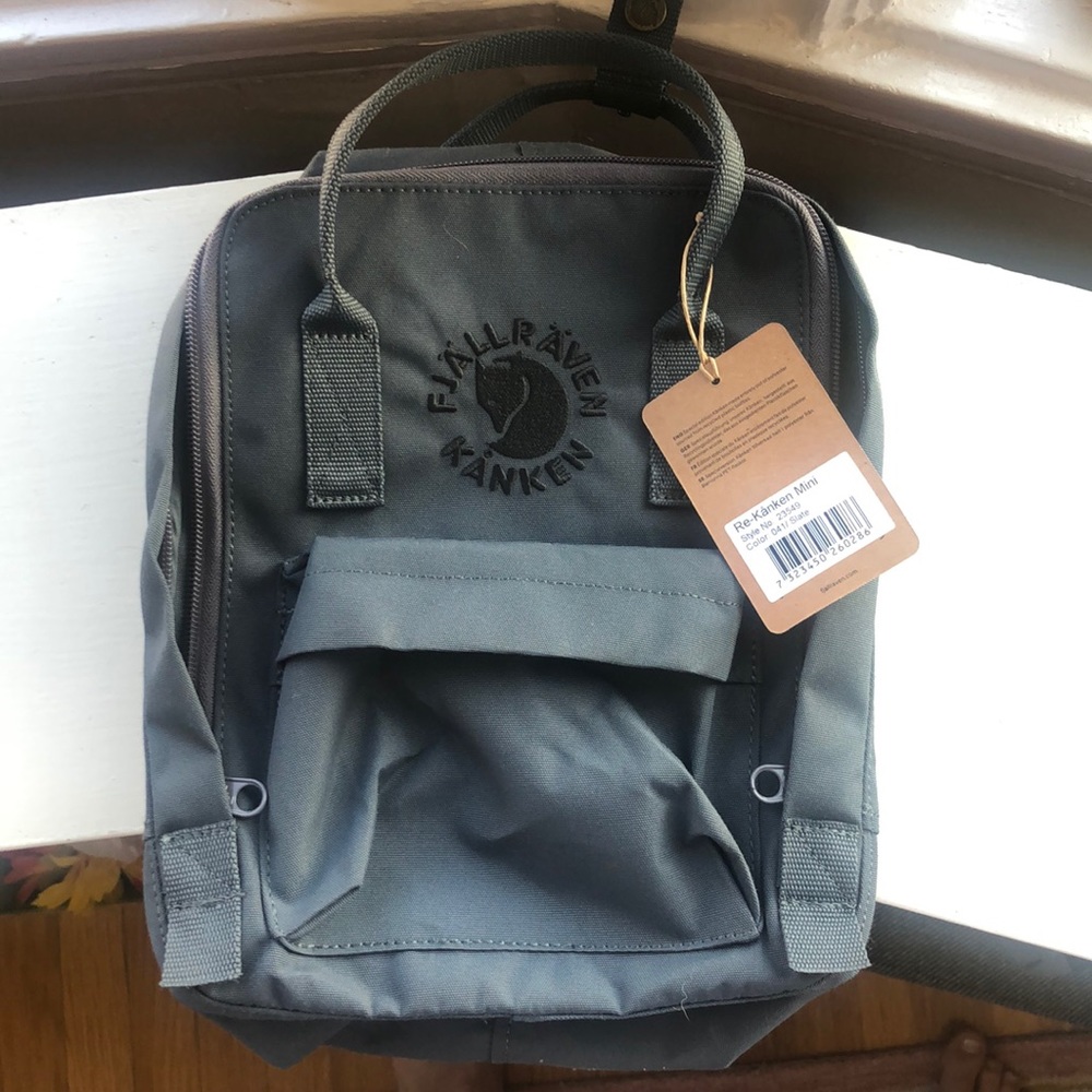 NEVER USED - Slate grey mini backpack